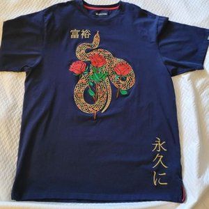 NWOT Men's Makobi Tiger and Roses T-shirt